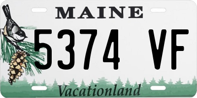 ME license plate 5374VF
