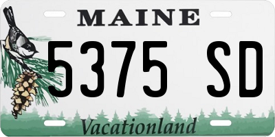 ME license plate 5375SD