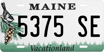 ME license plate 5375SE