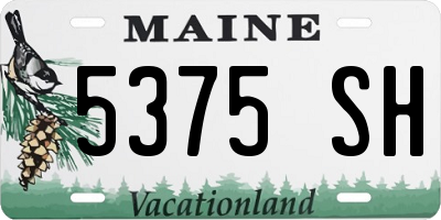ME license plate 5375SH