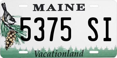 ME license plate 5375SI