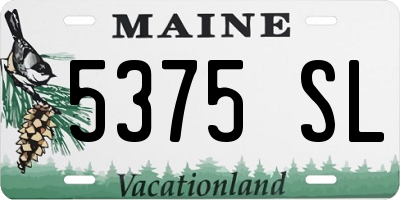 ME license plate 5375SL