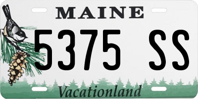 ME license plate 5375SS