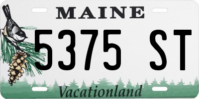 ME license plate 5375ST