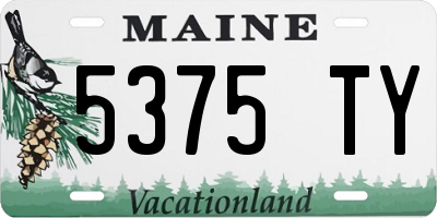 ME license plate 5375TY