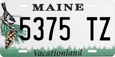 ME license plate 5375TZ