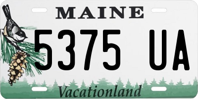 ME license plate 5375UA