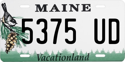 ME license plate 5375UD