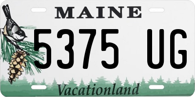 ME license plate 5375UG