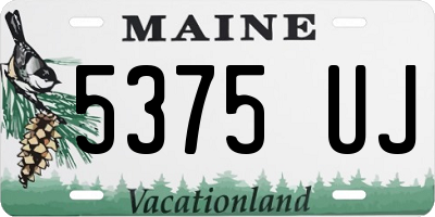 ME license plate 5375UJ