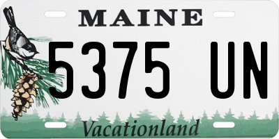 ME license plate 5375UN