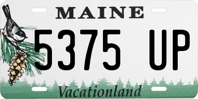ME license plate 5375UP