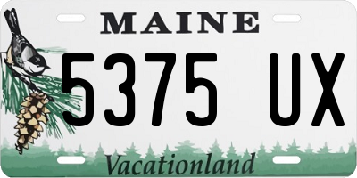 ME license plate 5375UX