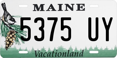 ME license plate 5375UY