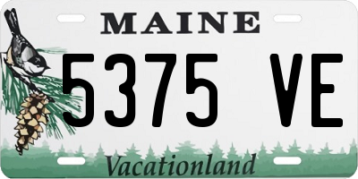 ME license plate 5375VE