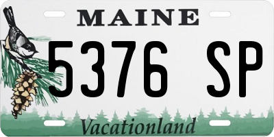 ME license plate 5376SP