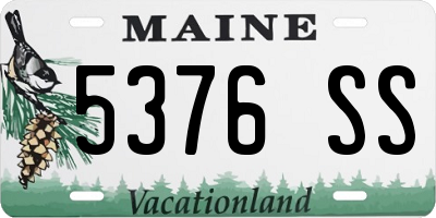 ME license plate 5376SS