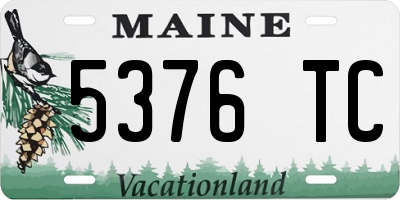 ME license plate 5376TC