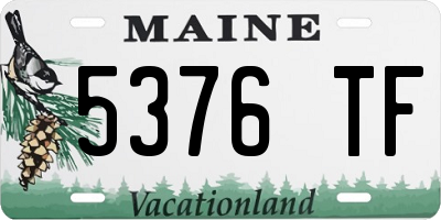 ME license plate 5376TF