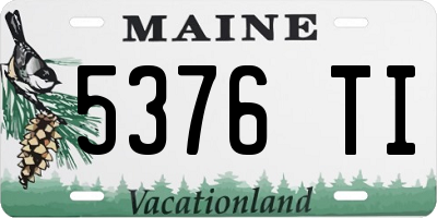 ME license plate 5376TI