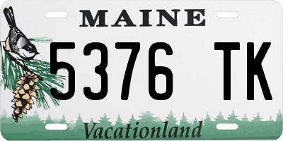 ME license plate 5376TK