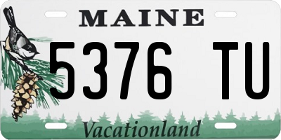 ME license plate 5376TU