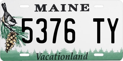 ME license plate 5376TY
