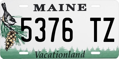 ME license plate 5376TZ