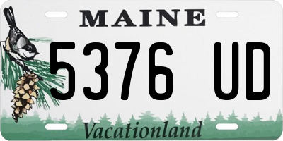 ME license plate 5376UD