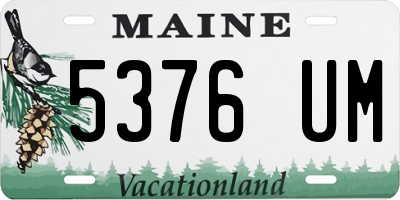 ME license plate 5376UM