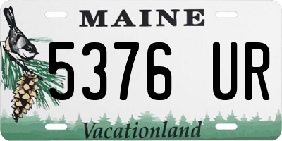 ME license plate 5376UR