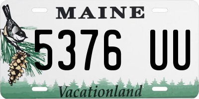 ME license plate 5376UU