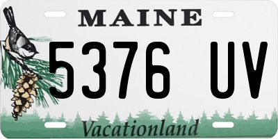 ME license plate 5376UV