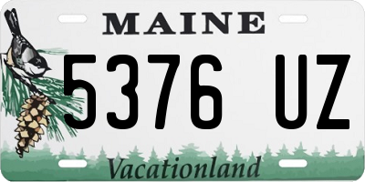 ME license plate 5376UZ