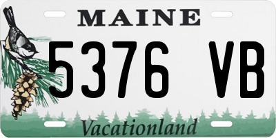 ME license plate 5376VB