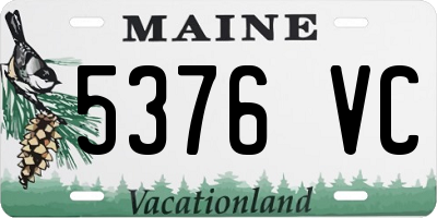 ME license plate 5376VC