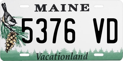 ME license plate 5376VD