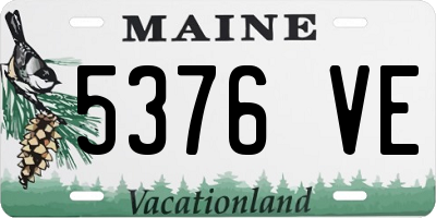 ME license plate 5376VE