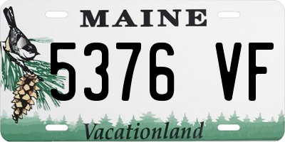 ME license plate 5376VF