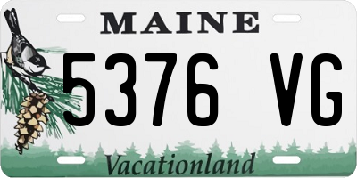 ME license plate 5376VG