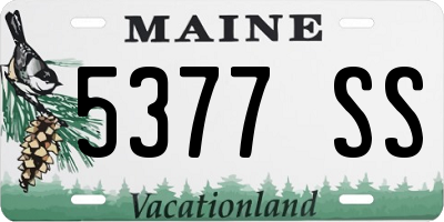 ME license plate 5377SS