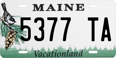 ME license plate 5377TA
