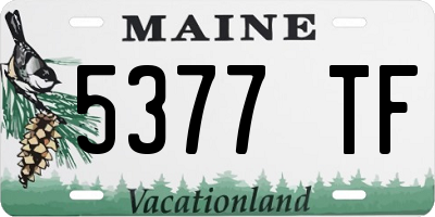 ME license plate 5377TF