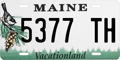 ME license plate 5377TH