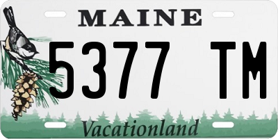 ME license plate 5377TM