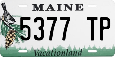 ME license plate 5377TP