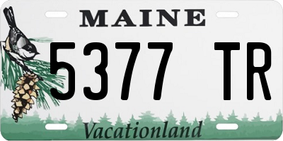 ME license plate 5377TR