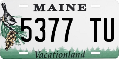 ME license plate 5377TU