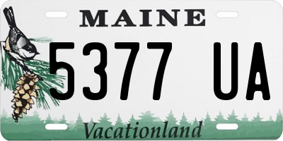 ME license plate 5377UA