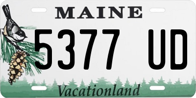 ME license plate 5377UD